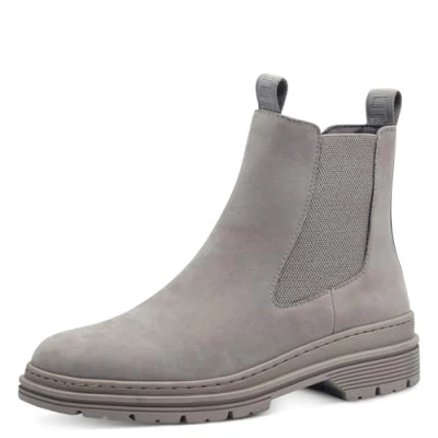 Imagen de Tamaris Botines Chelsea para Mujer de Piel, Cómodos, Gris Claro, 38 EU