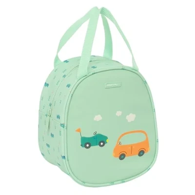 Imagen de Safta PREESCOLAR COCHES Neceser Termo Preescolar, Infantil, Adaptable a Carro, Ideal para Niños de 5 14 Años, Cómodo y Versátil, Calidad Resistencia, 19x14x22 cm, Color Verde Agua