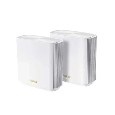 Imagen de ASUS ZenWifi XT8 Sistema Wi Fi 6 Mesh Tri Banda AX6600, Pack de 2 (Cobertura más 510m2, AiProtection TrendMicro, 1 puerto WAN 2,5 Gigabit y 3 LAN, QoS Compatible Smart TV) Blanco