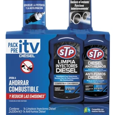 Imagen de STP PACK PRE ITV DIÉSEL Limpia inyectores diésel + Antihumos Reduce emisiones, ahorra combustible y recupera el rendimiento, 200 ml