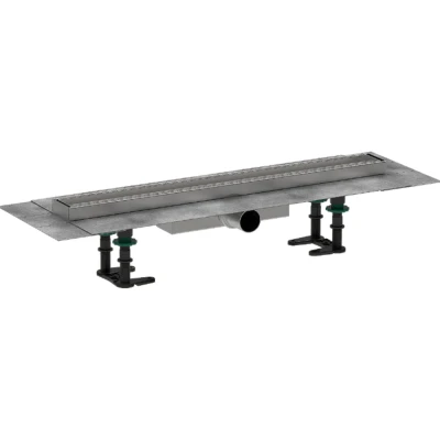 Imagen de hansgrohe RainDrain Compact, compact set completo de desagüe lineal ducha, canaleta ducha 900mm alicatable, canal drenaje para instalación plana
