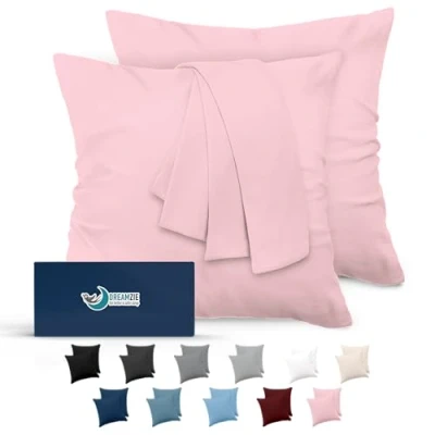 Imagen de Dreamzie Fundas de Almohada (Juego 2) para Las Almohadas 80 x cm, Rosa, Microfibra (100% Poliéster) Cojines Calidad con una Suavidad Incomparable