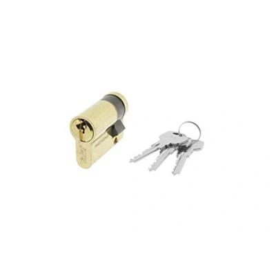 Imagen de Yale Y53010LT Cilindro Estándar YL5 Latonado 30 x 10 mm Medio Llave Leva Larga