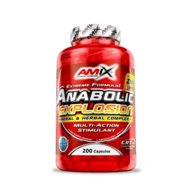Imagen de AMIX Suplemento Deportivo Anabolic Explosion en 200 Cápsulas Ayuda al Incremento de la Testosterona Contribuye a Aumentar Fuerza y Masa Muscular Alimenticio