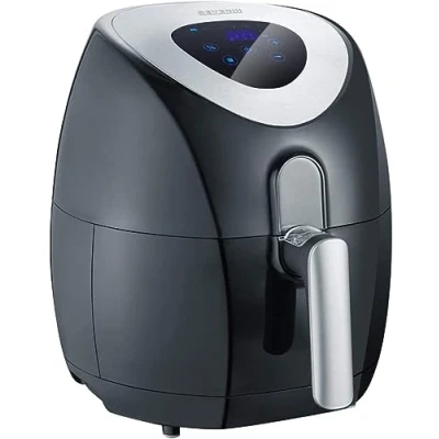 Imagen de SEVERIN freidora de aire caliente con 6 programas automáticos, eléctrica para freír sin grasa, innovador horno forma saludable, negro, FR 2430