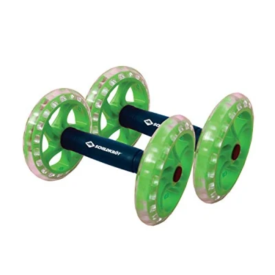 Imagen de Schildkröt 960147, Fitness Dual Roller Set De 2 Nueva Versión Con Rodamiento Bolas Rueda Central Ent Unisex Adulto, Multicolor, Talla Única