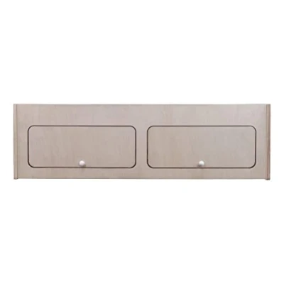 Imagen de Armario Almacenaje Madera Autocaravana sin Acabado 120x35x35cm Gabinete Almacenamiento Kit Mueble Camper 2 Puertas con Divisor Central Bisagras Cierre Suave Manijas Botón+Kit Fijación GRATIS
