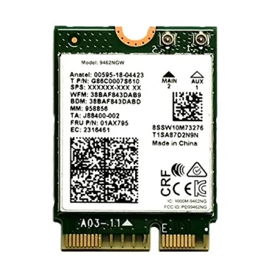 Imagen de BIlinli Adaptador de Tarjeta WiFi Wireless AC Doble Banda para In Tel 9462NGW CNVI NGFF M.2 Key E con Antenas 5.0 Sistemas Win10