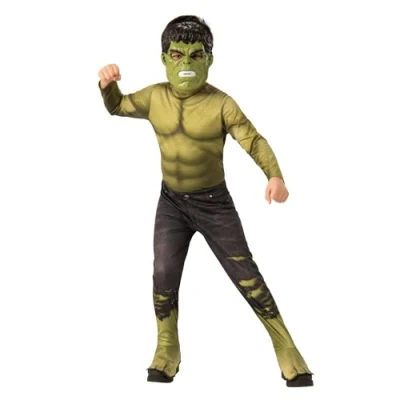 Imagen de Rubies Disfraz Hulk Classic para niños y niñas, Jumpsuit con cubrebotas máscara, Licencia Oficial Marvel cumpleaos, cosplay, fiestas Carnaval