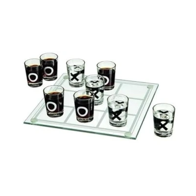 Imagen de OUT OF THE BLUE Juego para beber, Tres en raya, color transparente (Nodshop 79/3985) , color/modelo surtido