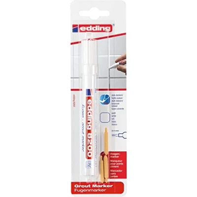 Imagen de edding 8200 Rotulador para juntas (2 4 mm), color blanco
