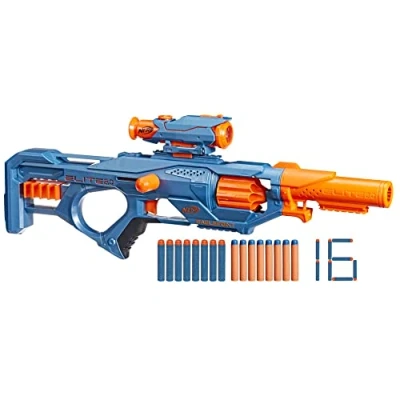 Imagen de Nerf Elite 2.0, Lanzador Eaglepoint RD 8, Tambor de 8 Dardos, Cañón, Mira Nerf, 16 Dardos Elite, para Jugar al Aire Libre