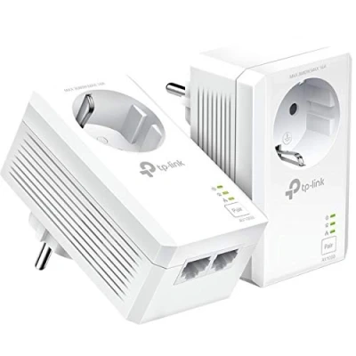 Imagen de Adaptador PLC TP Link TL PA7027PKIT, Plug and Play, 2 puertos Gigabit, 1000 Mbps, Blanco