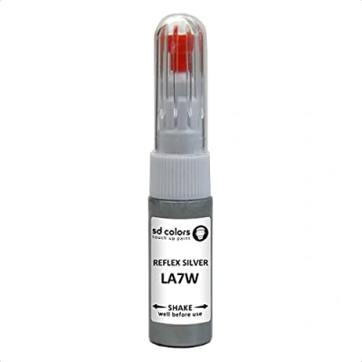 Imagen de SD COLORS REFLEX SILVER LA7W compatible con VW/AUDI New Touch Up Paint Pen Kit de reparación 20 ML SCRATCH CHIP BRUSH REAPIR (sólo pintura)
