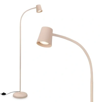Imagen de Briloner Lampara de Pie como Decoración Salón y Lámpara Lectura, 127.5x21cm, Giratoria, Interruptor, Iluminación Indirecta, LED, Luz Beige