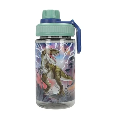 Imagen de Depesche 12899 Dino World Reflector Gran Motivo de Dinosaurio y Rayo, Botella Deportiva con asa 500 ml Capacidad, Color Green, Grey (0012899)