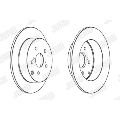 Imagen de JURID 562415JC Disco de freno 258 9 4 100 macizo revestido sin tornillos TOYOTA: Corolla IX Hatchback, Berlina, Station Wagon