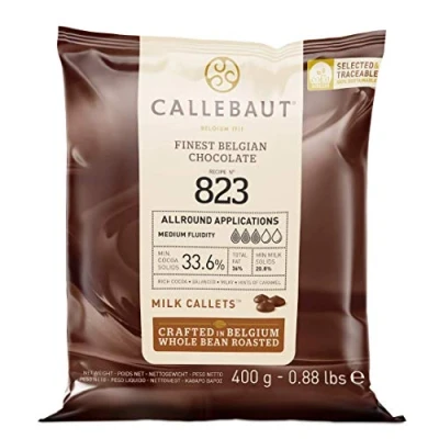 Imagen de Callebaut N 823 (33,6%) Cobertura de Chocolate con Leche Belga Finest Belgian Milk (Callets) 400g