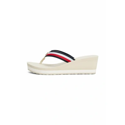 Imagen de Tommy Hilfiger Corporate Webbing Chanclas de baño, Mujer, Talla: 39, Muslin Zapatos