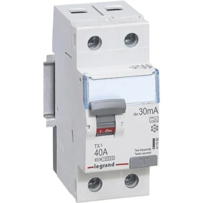 Imagen de LEGRAND 411560 TX3 CURSTURATE CURSTURAL DE CURANTE RESIDUALIDAD, 40A, 2P, 30MA