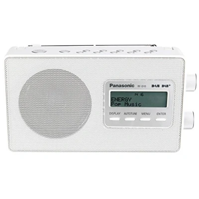 Imagen de Panasonic RF D10EG W Radio Vintage, Gran Pantalla LCD retroiluminada, FM, Dab/Dab+, RDS, Blanco