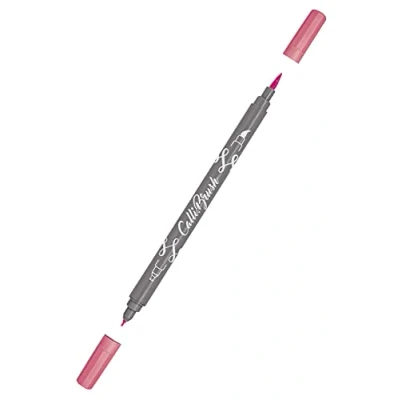 Imagen de Online 19057/6 Calli.Brush, Double Tip Pen con caligráficos punta y tipo pincel, color rosa