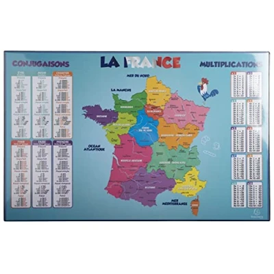 Imagen de EXACOMPTA Ref. 29791E 1 escritorio de cartón rígido rebobinado Dverso y reverso PVC para soportar el uso diario Formato 37,5 x 57,5 cm visual Francia Se entrega plano
