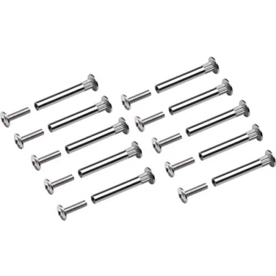 Imagen de Metafranc conexión 36 48 mm Rosca M4 galvanizados 10 Unidades en el Juego Ideal para unir Piezas de mobiliario Conector Armario/Tornillo Muebles / 361796,