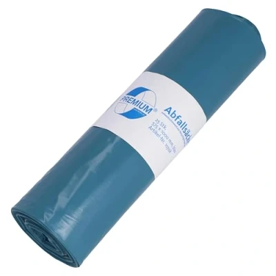 Imagen de Bolsa de basura DEISS PREMIUM 70 litros, azules, tipo 60