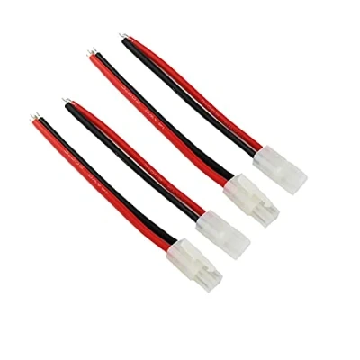 Imagen de Boladge 2 Pares Adaptador de Conector Hembra Macho Enchufe Tamiya con Cable Silicona 20CM 14AWG
