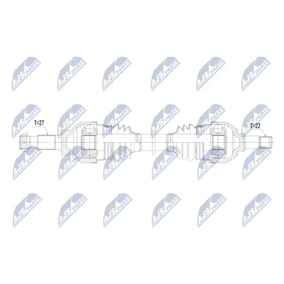 Imagen de NTY NPW ME 215 Árbol de Transmisión Eje trasero, derecha 827mm automática