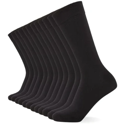 Imagen de FM London 12PACK Unisex Super SOFT Calcetines, Talla: 43 46, Black