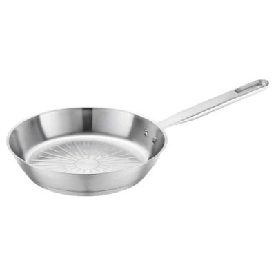 Imagen de Fiskars Sartén, Ø 24 cm, All Steel pure, Sartén Sin Recubrimiento, Apta para Todas las Placas, Acero Inoxidable Reciclado, Plateado, 1065627