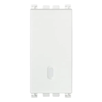 Imagen de VIMAR 0R19000.B Interruptor 1P Serie Arké, 10 AX 250 V iluminable, botón reemplazable, máx. 100 W para lámparas con fuente de alimentación integrada (IEC 60669 1:2017), color blanco