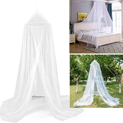 Imagen de Canopy de Mosquitera Universal, Mosquito Net Blanca Color Blanco con Diseño Cúpula, Fácil Cama Colgante Netting, Protección Red Insectos para Camas Individuales y Dobles