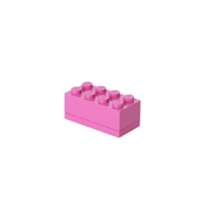 Imagen de Room Copenhagen Minicaja de 8 espigas LEGO, caja para tentempiés, color rosa, knobs 4012