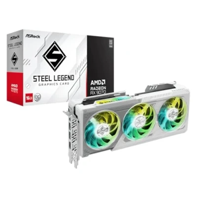 Imagen de ASROCK VGA RX9070 SL 16GO,AMD,RX9070,16GB,GDDR6,256BIT,2HDMI+2DP (3 Ventiladores)