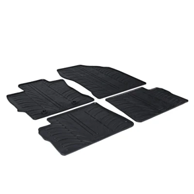 Imagen de Gledring 0266 Juego de alfombrillas suelo Caucho delante y detrás 4 negro 750mm 550mm TOYOTA: Auris Hatchback, Familiar