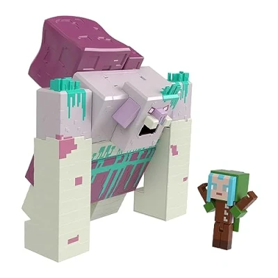 Imagen de Mattel Minecraft Legends Devorador con slime Figura de acción grande accesorios, juguete +6 años (HNC08)