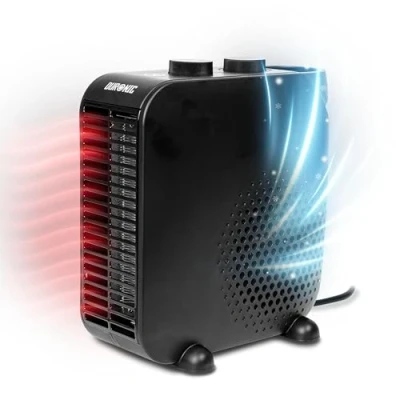 Imagen de Duronic HV21 Calefactor eléctrico 2000W Termoventilador 2 Niveles potencia Posición vertical u horizontal Ventilador aire frío Tamaño compacto Protección sobrecalentamiento