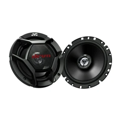 Imagen de JVC CS DR1720 Altavoces Coaxiales de 2 vías 17 cm para el coche con Sonido Envolvente. Woofer cono Carbono y Mica Tweeter Balanceado. Color Negro