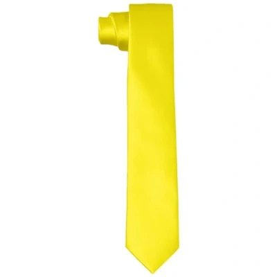 Imagen de DonDon corbatas para hombres hechas a mano aspecto seda 6 cm Amarillo