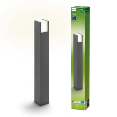 Imagen de Philips Lighting Pedestal Exterior Ultraeficiente Arbour, 3.8W, 2700K, Antracita, resistente intemperie IP44