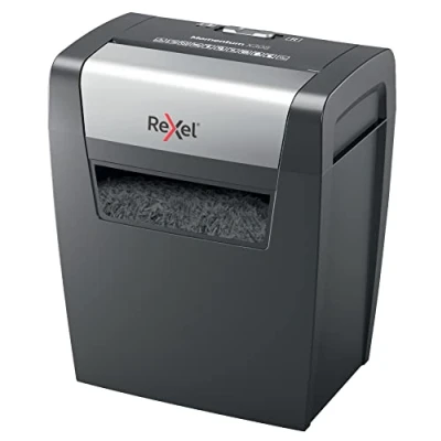 Imagen de Rexel 2104570EU Destructora Personal/Home Office Momentum X308, Destruye hasta 8 Hojas, Papelera de 15L, Corte en Confeti, Seguridad P3, Ideal para Casa/Negocios, Papel, Grapas y Clips