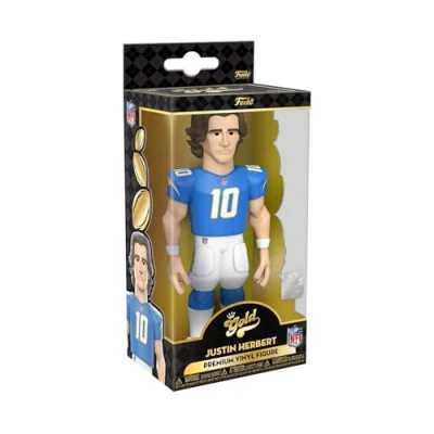 Imagen de Funko Gold 5&quot; NFL: Chargers Justin Herbert 1/6 de Probabilidades Obtener la RARA Variante Chase Figura Acción Vinilo Coleccionable Idea Regalo Cumpleaños Mercancia Oficial