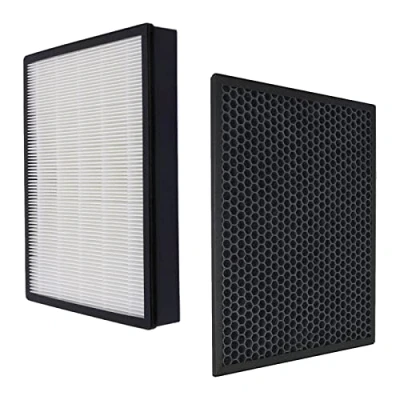Imagen de Juego de filtros repuesto compatibles con purificador aire Philips AC3256/10 AC3259/10 AC4550/10 HEPA filtro FY3433/10 y FY3432/10 (1 + 1 carbón activo)