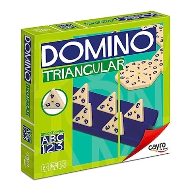 Imagen de Cayro Dominó Triangular 56 Piezas Modelos/Colores Surtidos Juego Clásico De Mesa Fácil Transportar Divertido para Toda La Familia