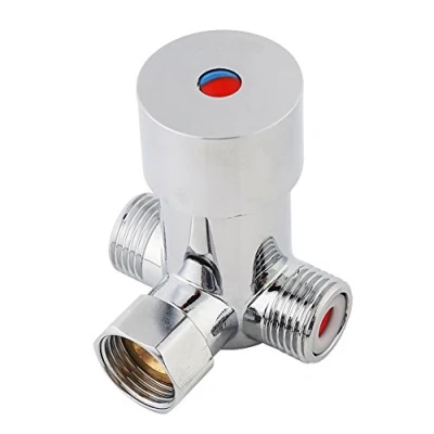 Imagen de G1 / 2 Control de Temperatura del Mezclador la Válvula Mezcladora Agua Fría y Caliente Termostática Latón para Grifo Automático