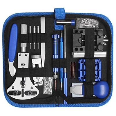 Imagen de LiRiQi 185 pcs Kit de Reparación Relojes, Juego Herramientas Barra Resorte Profesional,Herramientas Relojero Pasador Enlace Banda Reloj, Varios Accesorios