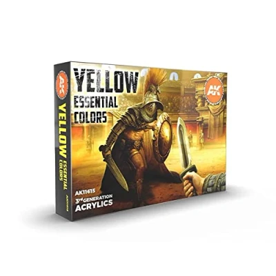 Imagen de AK Acrylics 3GEN SET AK11615 YELLOW ESSENTIAL COLORS (6x17ml)